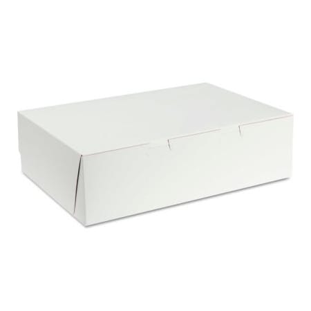 United Stationers Supply Bakery Boxes 14" x 10" x 4" White - 100 Pack 1025